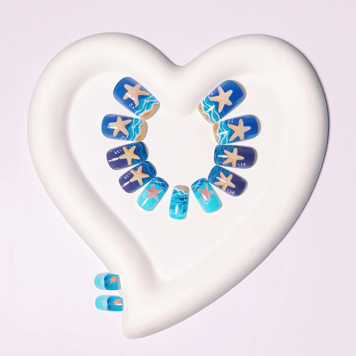 Artificial Nail Design Set with Maritime Motif Bowlift