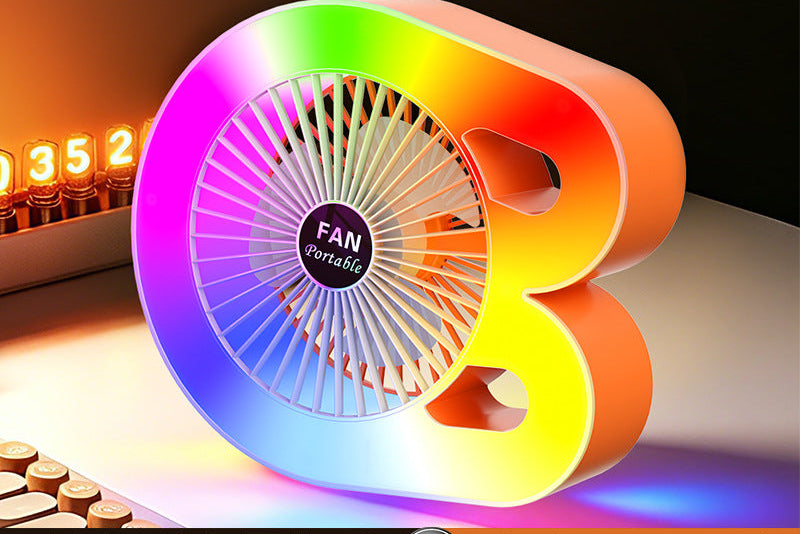 Ladies portable RGB table fan Bowlift