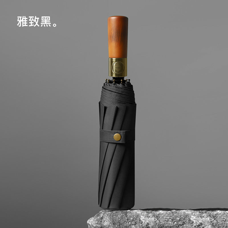 Ladies Automatic Umbrella with Ergonomic Handle and Stable Design Bowlift