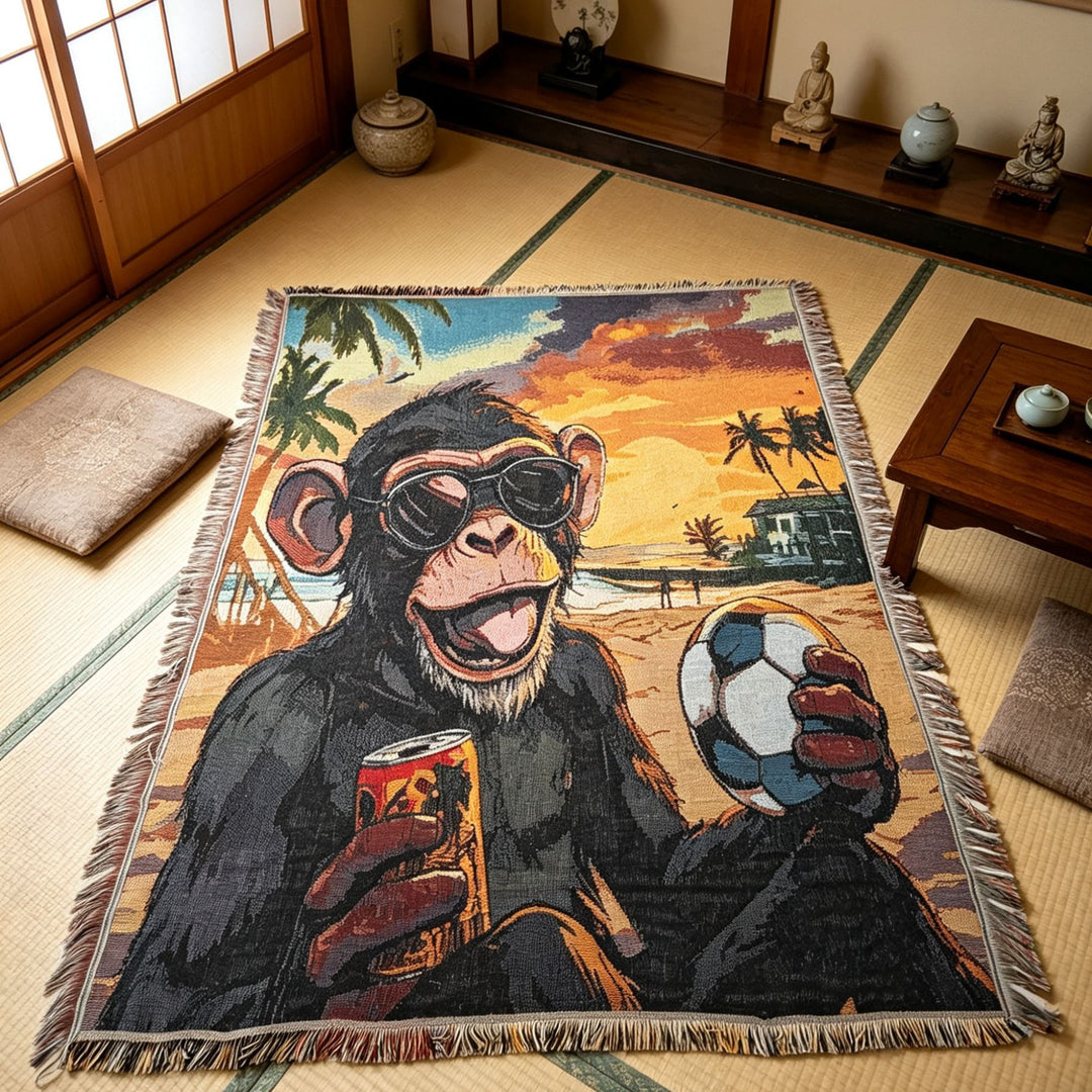 Whimsical Animal-Themed Tapestry Throw Blanket