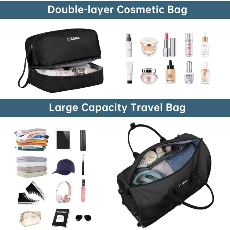 Quilted Rolling Duffle Bag Bowlift