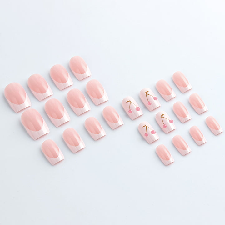 Elegant Cherry Blossom Gel Nail Art Bowlift
