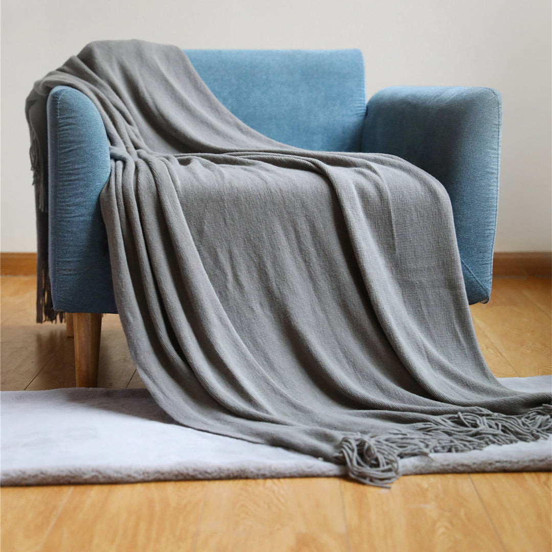 Luxurious Plush Fringe Throw Blanket