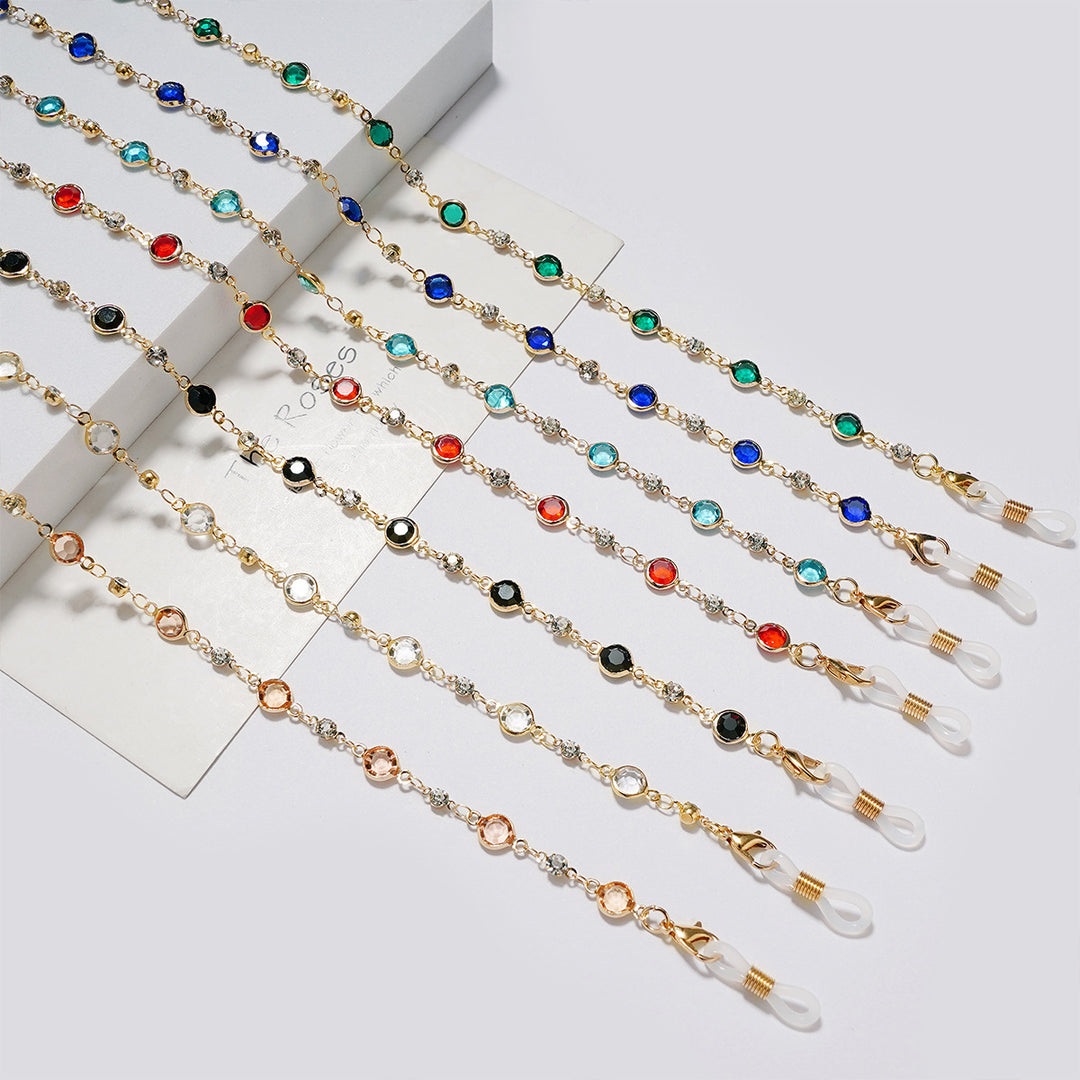 Decorative Crystal Eyewear Chain Bowlift