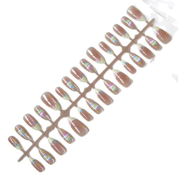Artificial nails with elegant flower pattern Bowlift