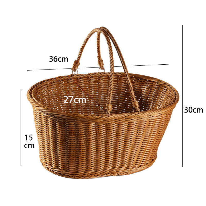 Unisex Handcrafted Basket with Sturdy Handles Bowlift