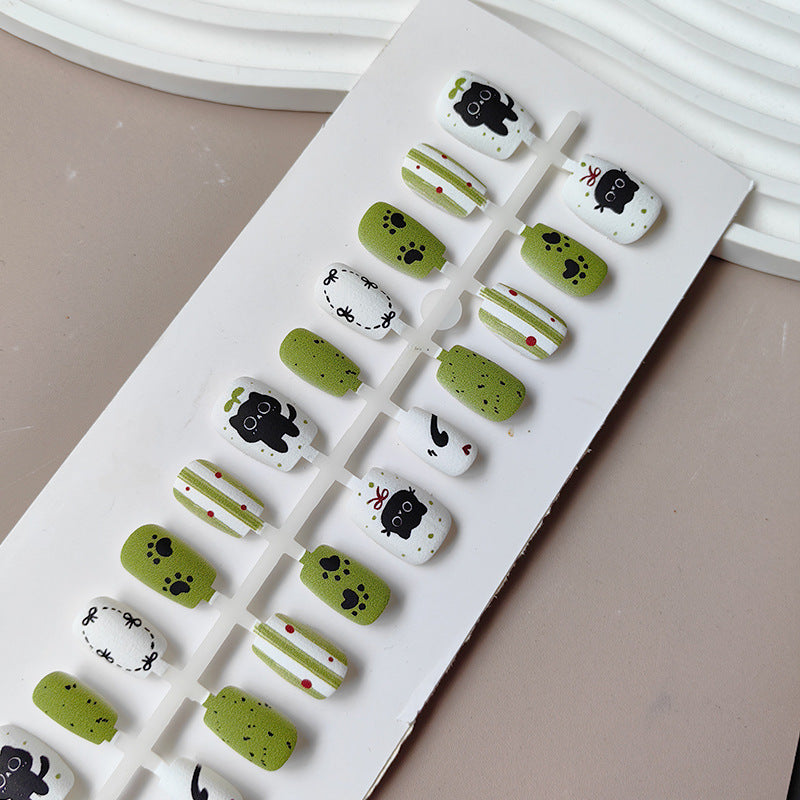 Creative art press-on nails with playful animal design Bowlift