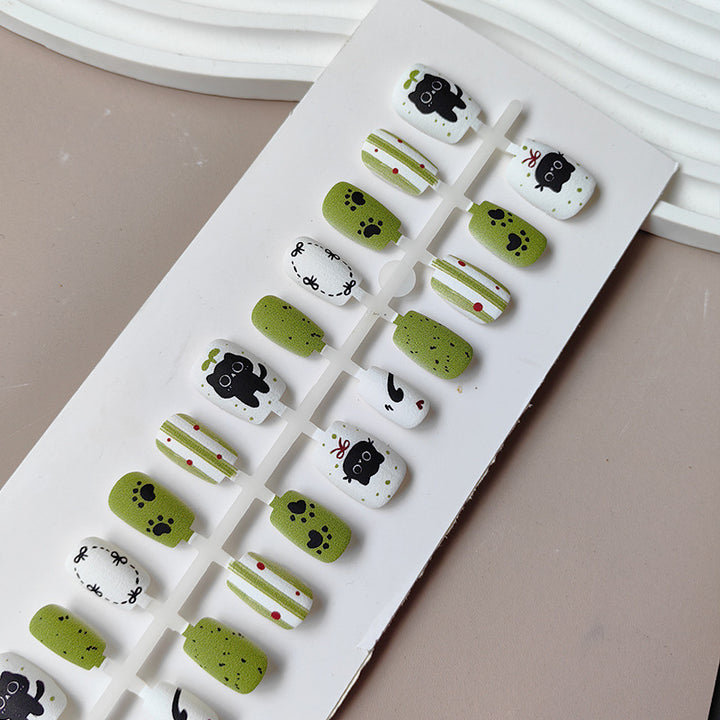 Creative art press-on nails with playful animal design Bowlift
