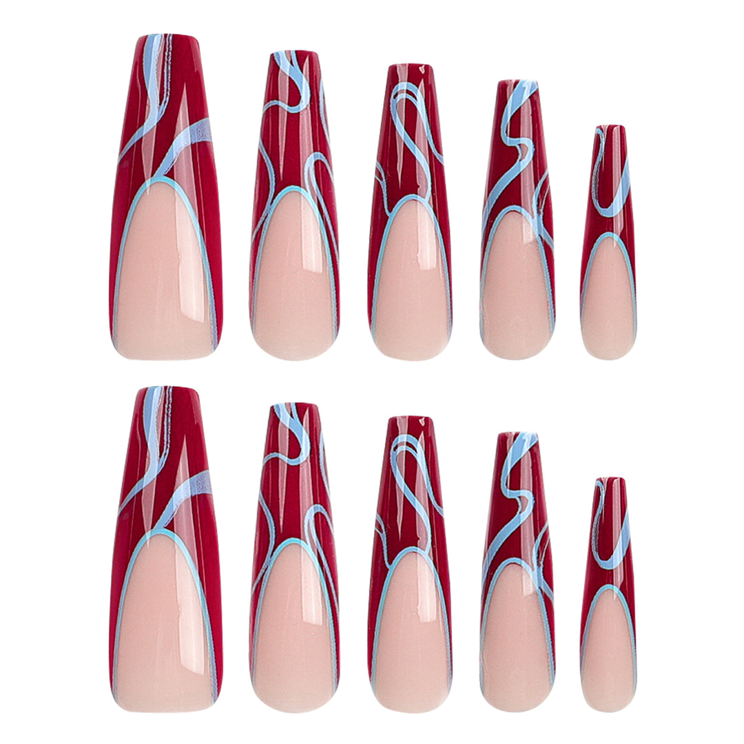 Artistic acrylic nails with floral and graphic accents Bowlift