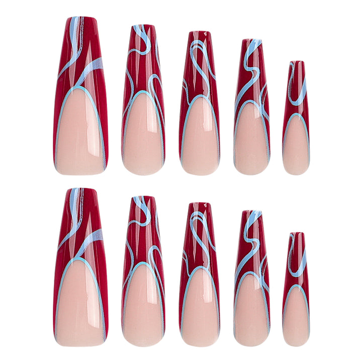 Artistic acrylic nails with floral and graphic accents Bowlift