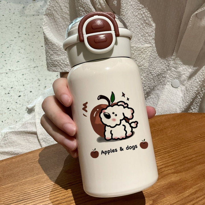 Ladies creative and functional water bottle with leak-proof lid Bowlift