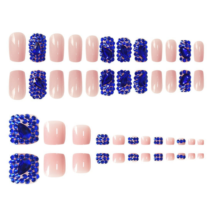 Decorative Rhinestone-Embellished Press-On Nails Bowlift