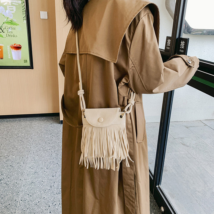 Bohemian Fringe Crossbody Bag Bowlift