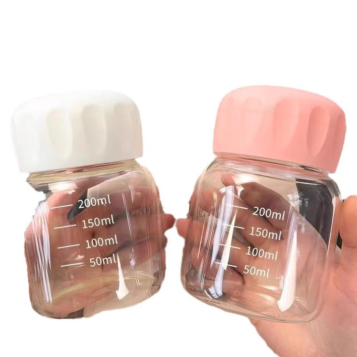 Women Portable Glass Milk Cup Bowlift