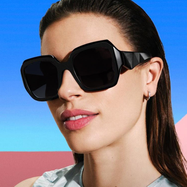 Women's Stylish Square Sunglasses with Polygonal Frame Bowlift