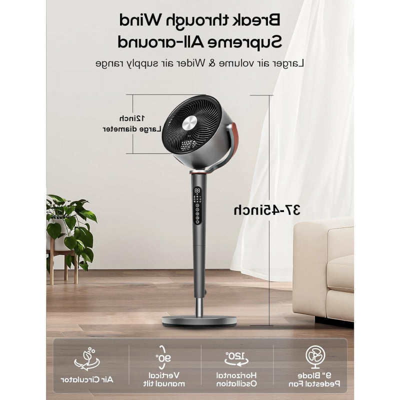 Unisex Stand Fan with Intelligent Control Bowlift