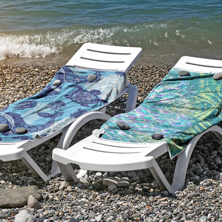 Beach towel made of skin-friendly microfiber with a creative pattern mix Bowlift