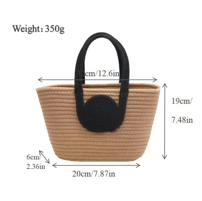 Handmade basket bag with innovative handle Bowlift