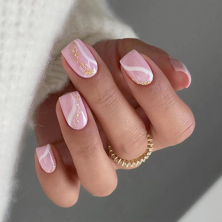 Artificial nails with floral minimalism Bowlift