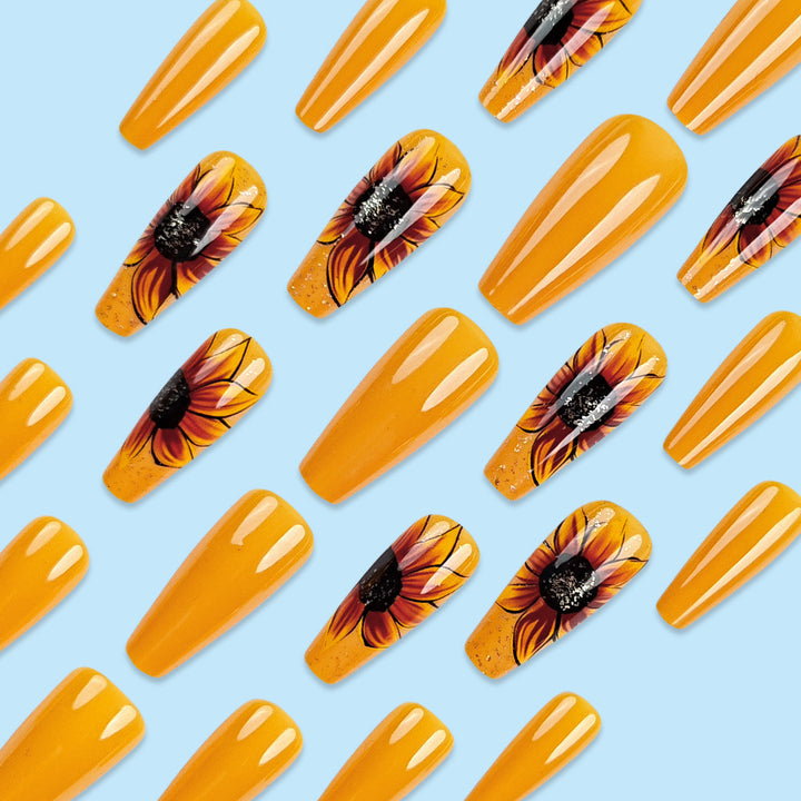 Floral Art Press-On Nail Set Bowlift