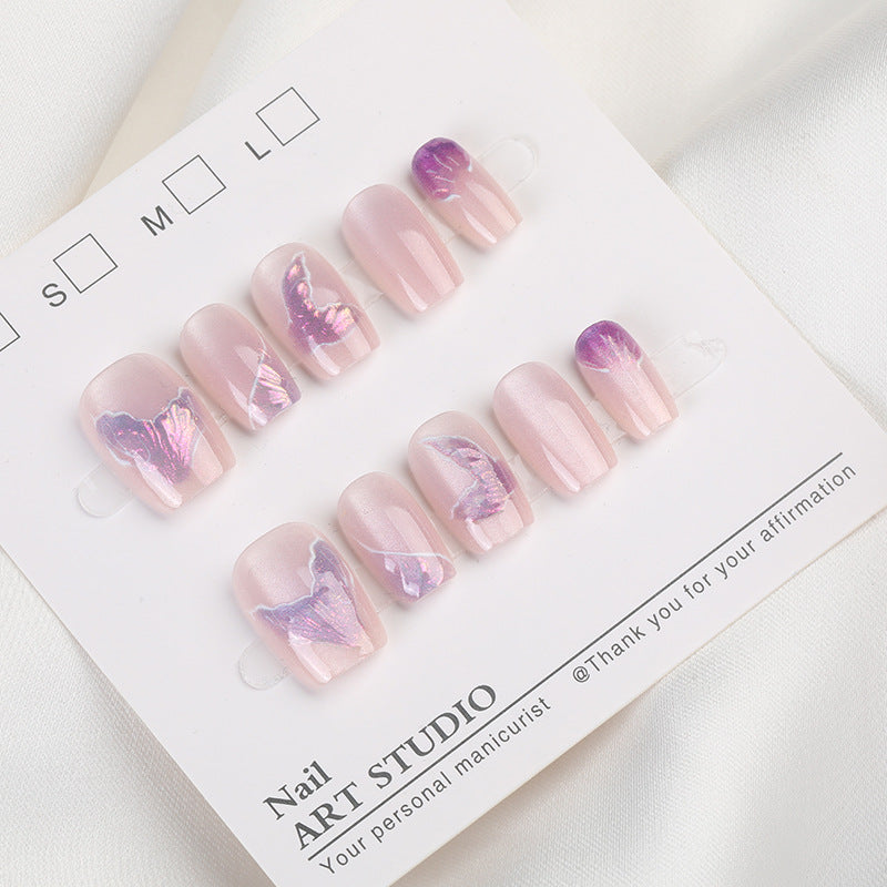 Butterfly Pattern Press-On Nail Set Bowlift