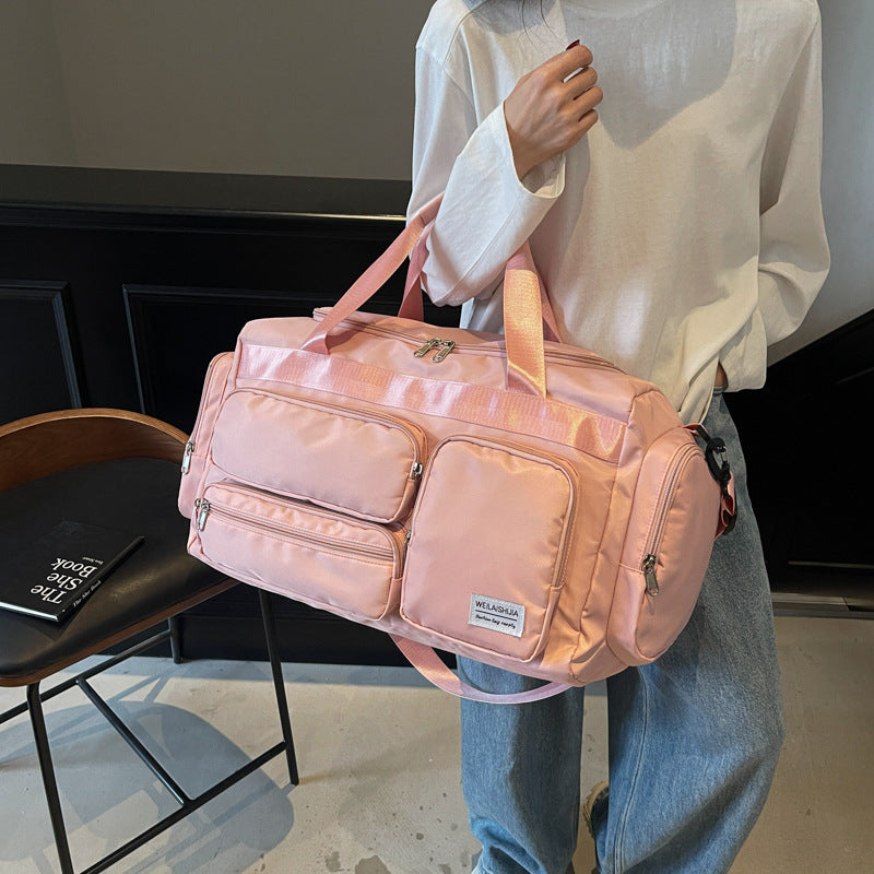 Multifunctional Travel Bag with Slanted Compartments Bowlift