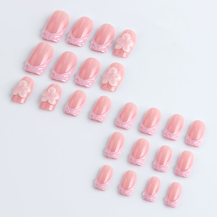 Elegant Floral Luxury Press-On Nails Bowlift