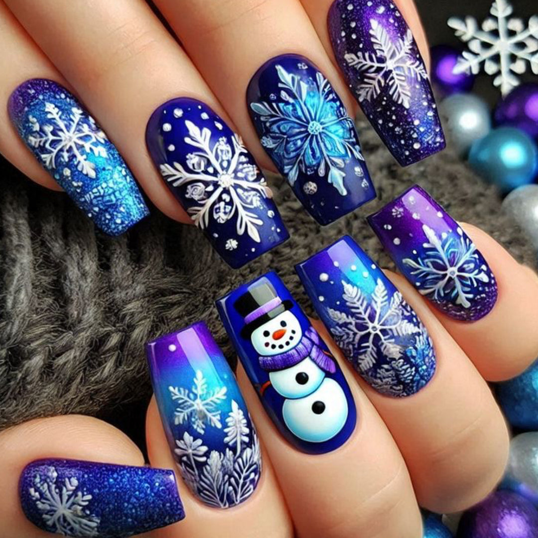 Winter-Themed 3D Nail Art Extensions Bowlift