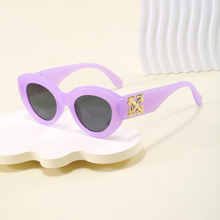 Women's Cat-Eye Sunglasses with Luxurious Accents and Sturdy Plastic Frame Bowlift