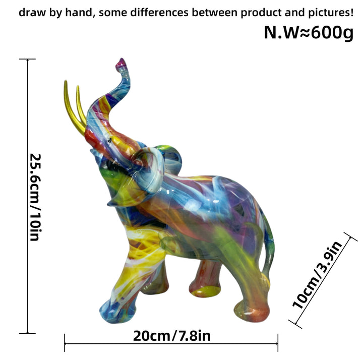 Creative elephant figurine with colorful design Bowlift