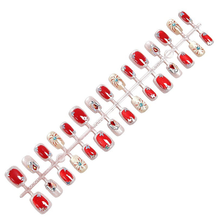 Nail set with sparkly glitter and creative design accents Bowlift