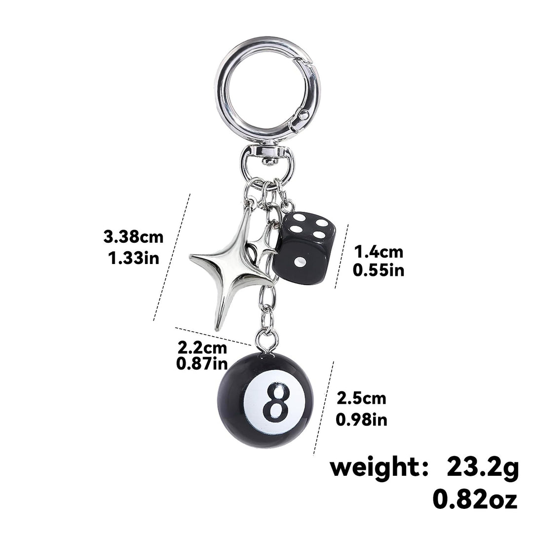 Keychain with Colorful Dice Bowlift