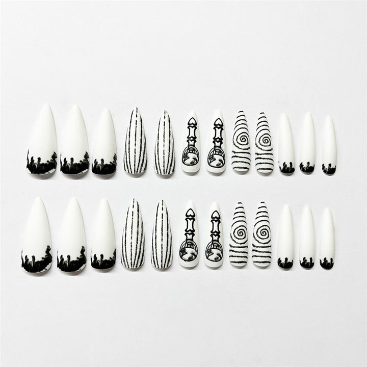 Artistic Thematic Press-On Nail Enhancements Bowlift