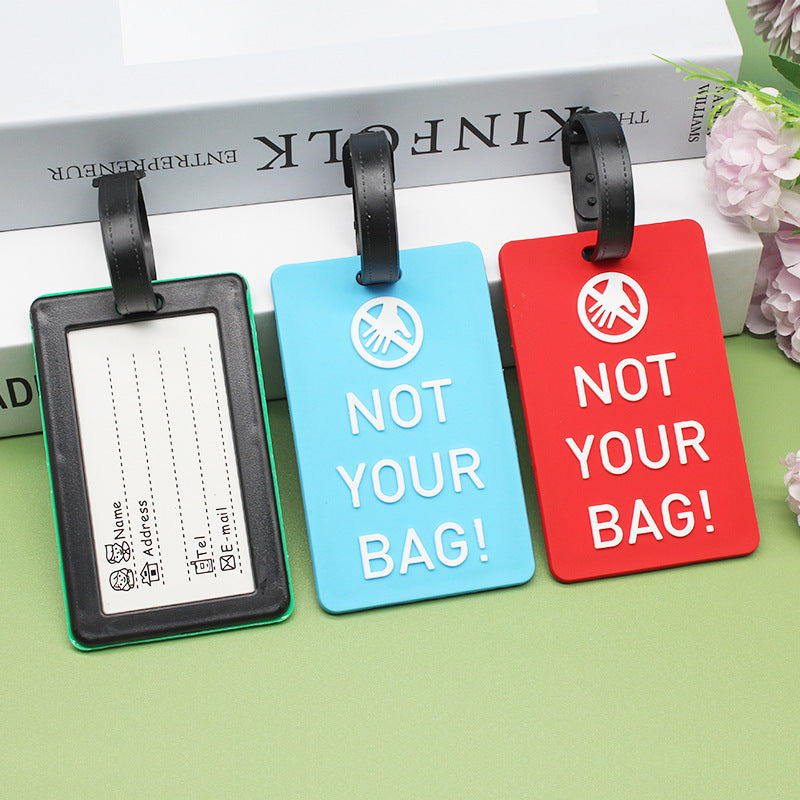 Unisex Luggage Tag with Humorous Statement Bowlift