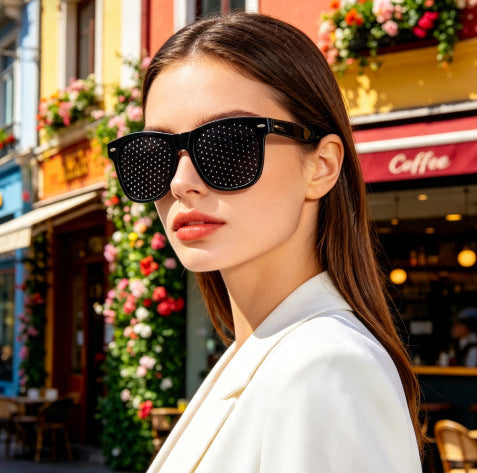 Retro Perforated Sunglasses Bowlift