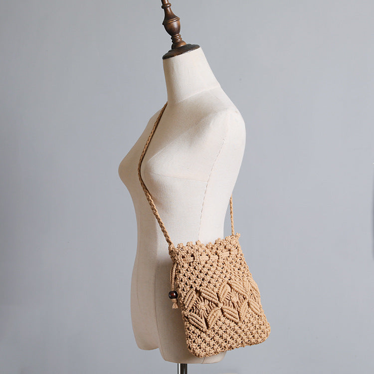 Macrame Bag with Adjustable Shoulder Strap Bowlift
