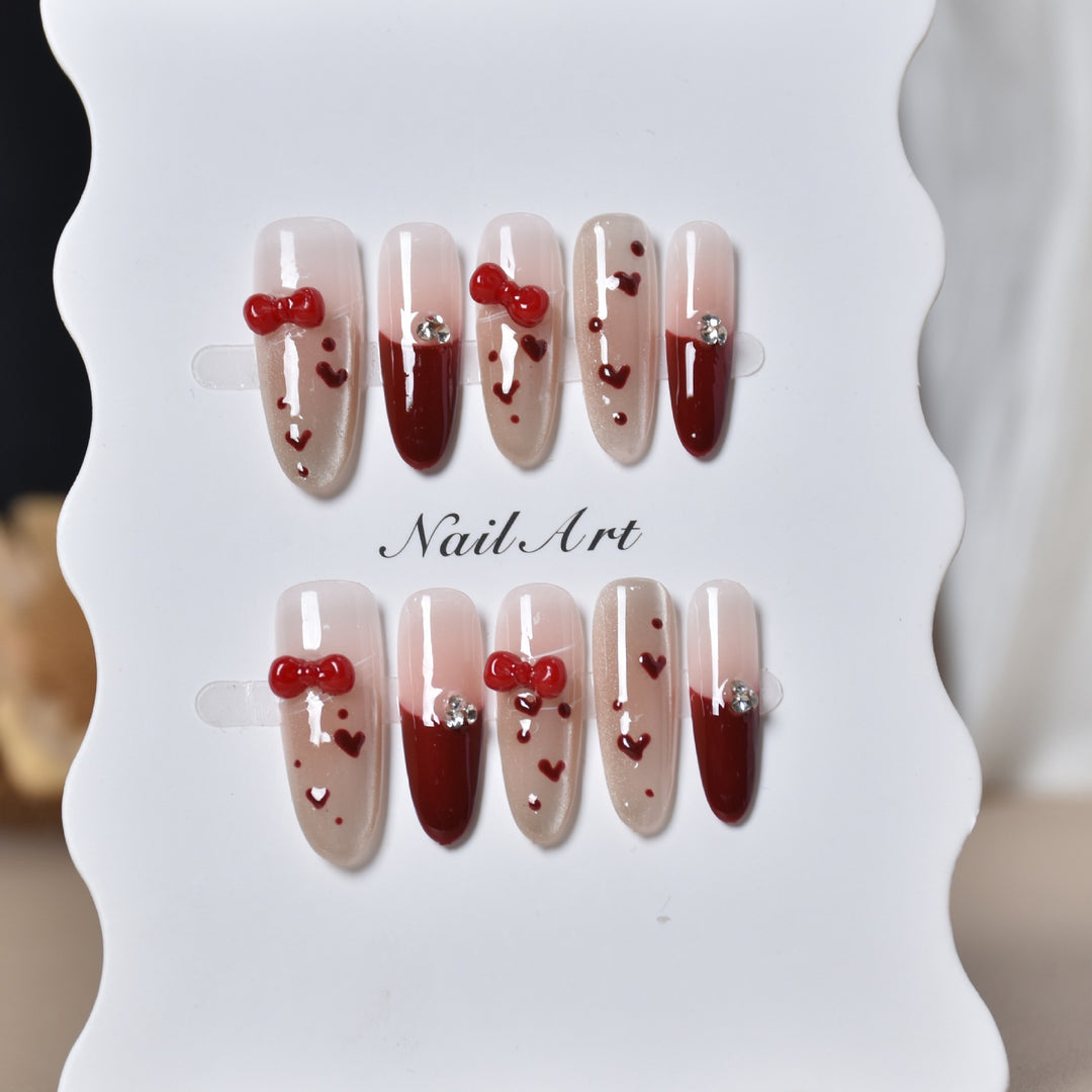 Decorative Animal Print Press-On Nail Set Bowlift