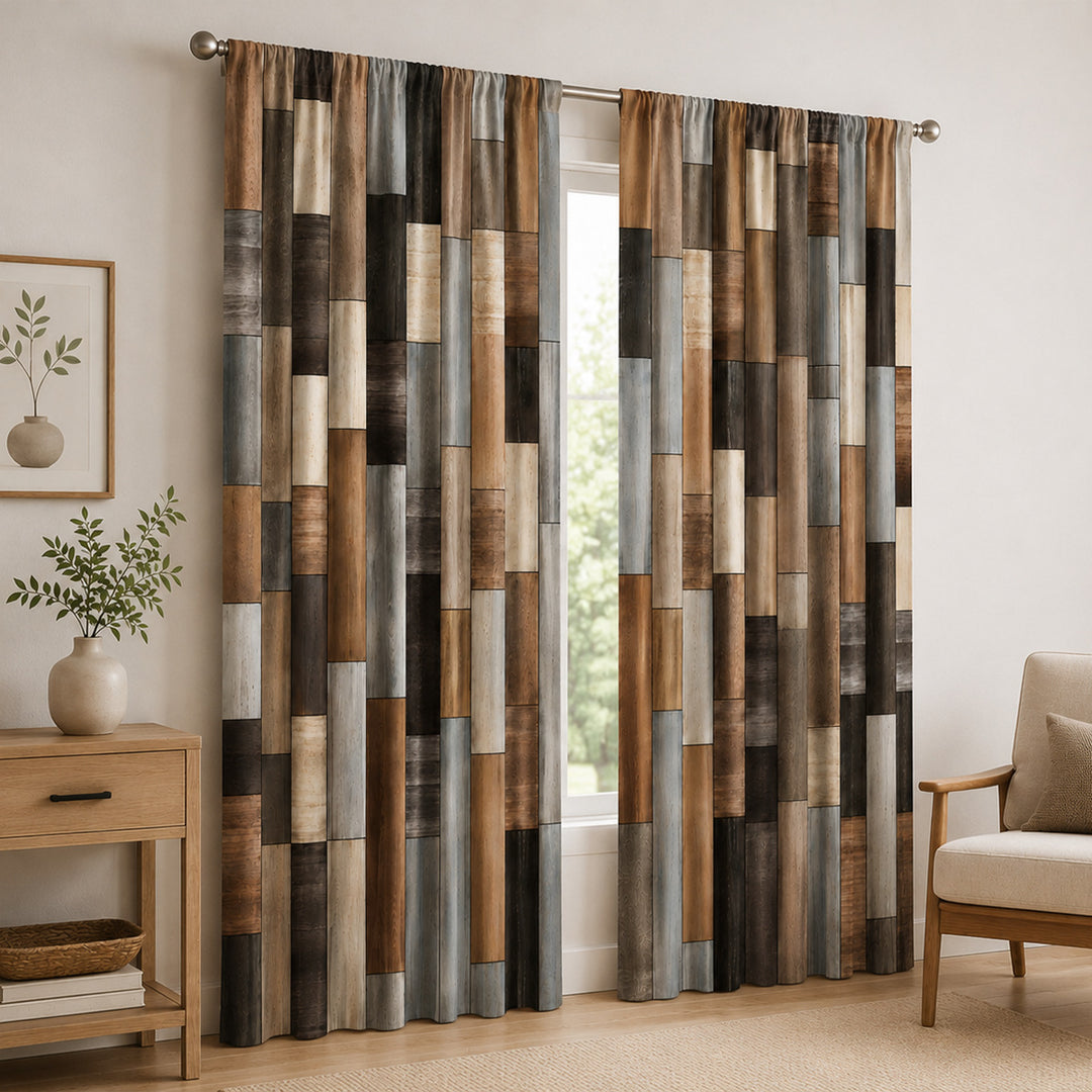 Stained Glass Inspired Decorative Window Curtains