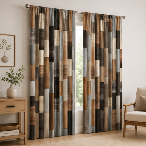 Stained Glass Inspired Decorative Window Curtains
