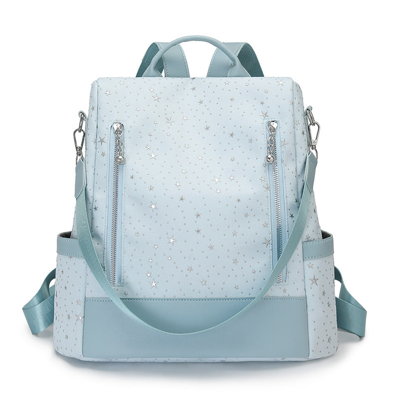 Star Patterned Multi-Pocket Backpack Bowlift