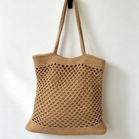Hand-knotted shopping bag in modern net design Bowlift