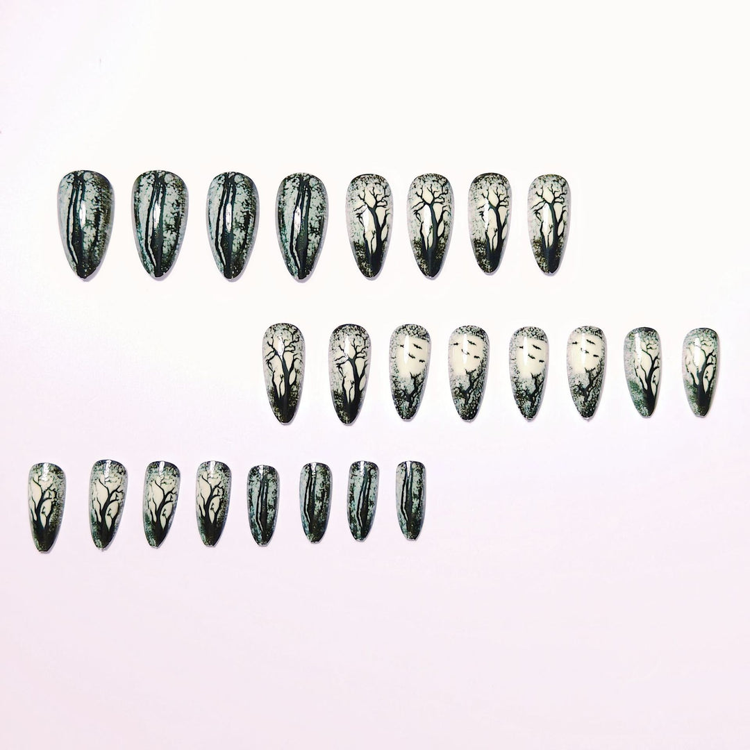 Artistic Nature-Inspired Nail Art Bowlift