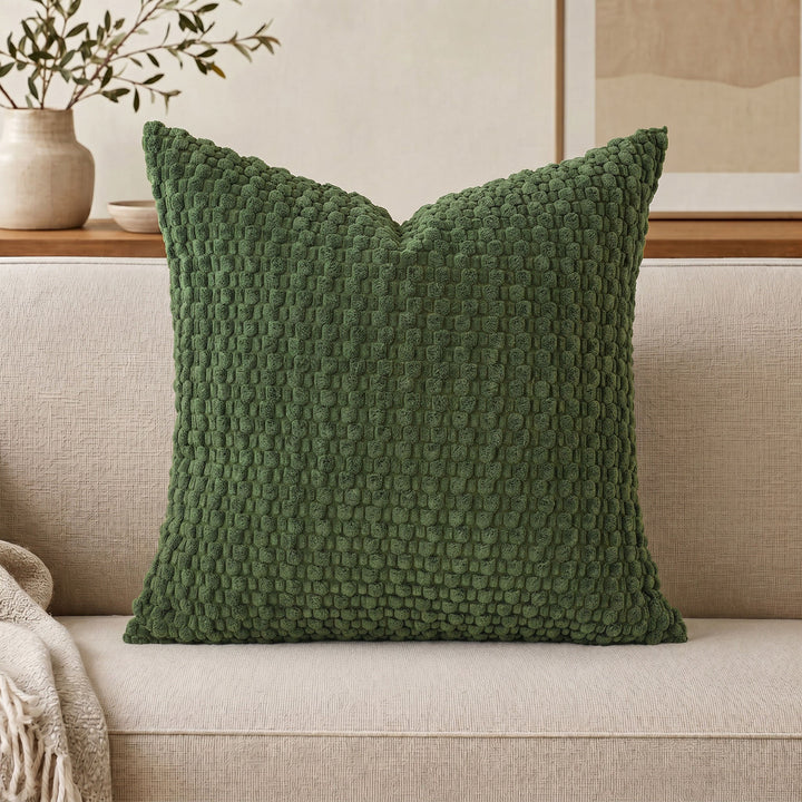 Plush Textured Throw Pillow Cover Bowlift