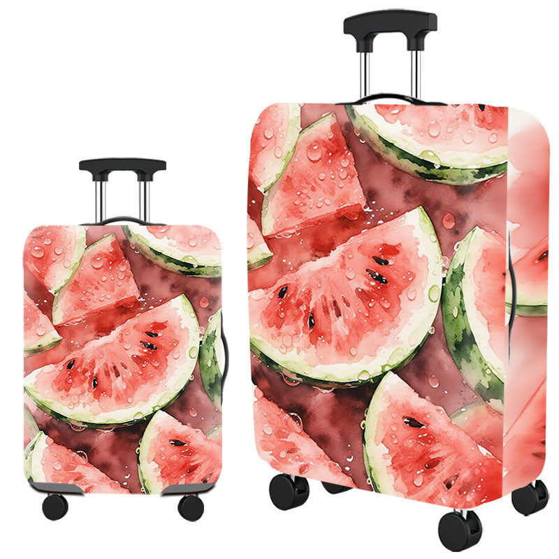 Tropical Leaf Print Hard Shell Luggage Bowlift