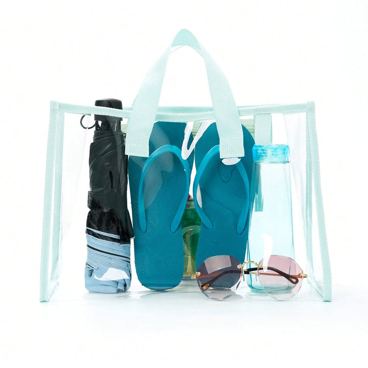 Transparent Beach Bag with Multiple Inner Compartments Bowlift