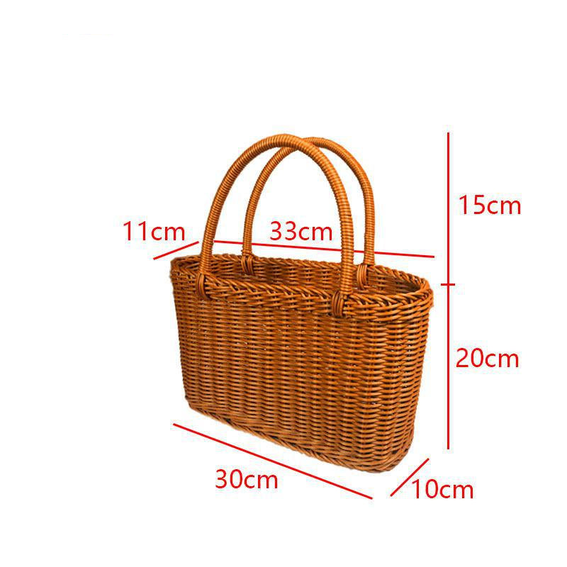 Handwoven Decorative Market Basket Bowlift