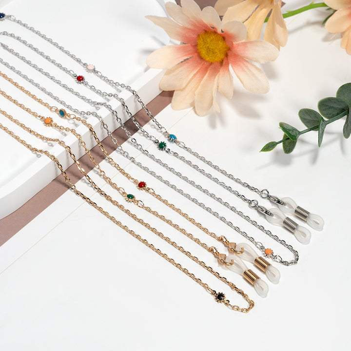 Decorative Gemstone Eyewear Chain Bowlift