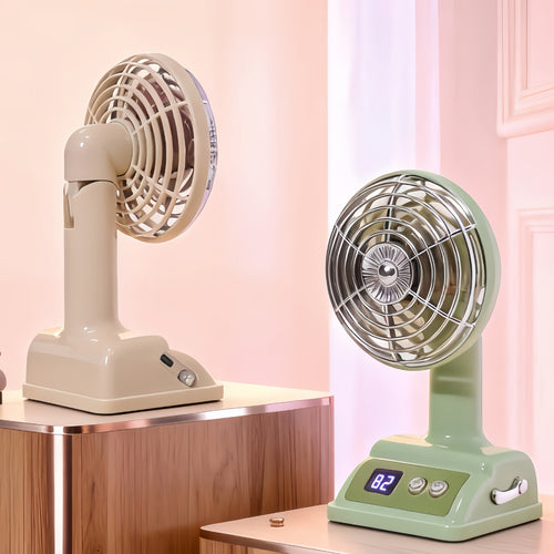 Women's portable table fan with LED display Bowlift