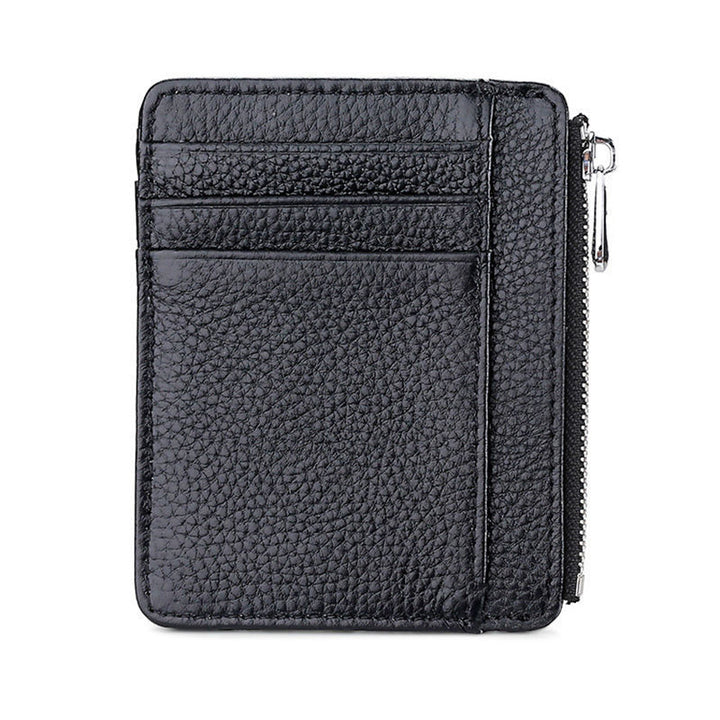 Luxury Leather Zippered Card Holder Bowlift