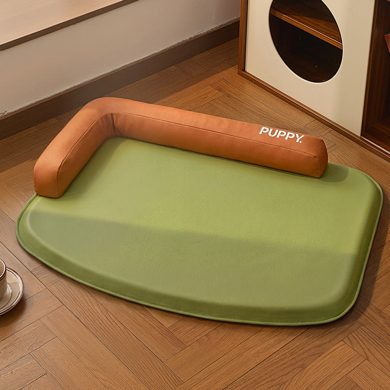 Unisex nan orthopedic dog mat with memory foam and raised head cushion edge Bowlift